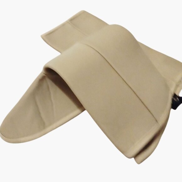 Kids Boot Spats Beige Fabric Foam Halloween Costume - Picture 3 of 5